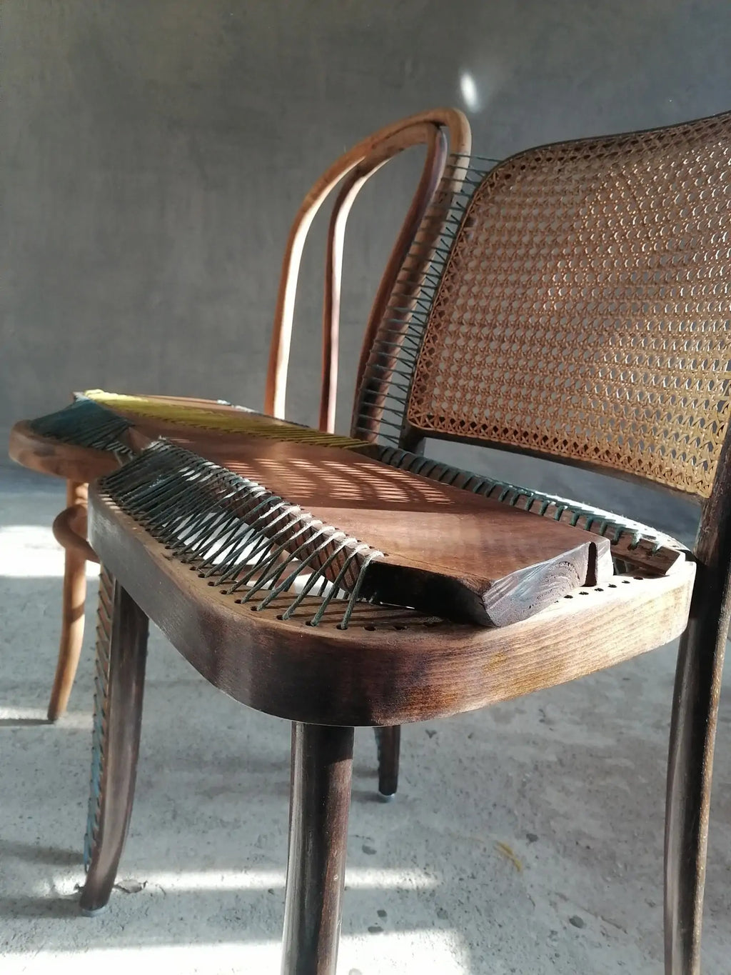 Stitched Together Double Seat