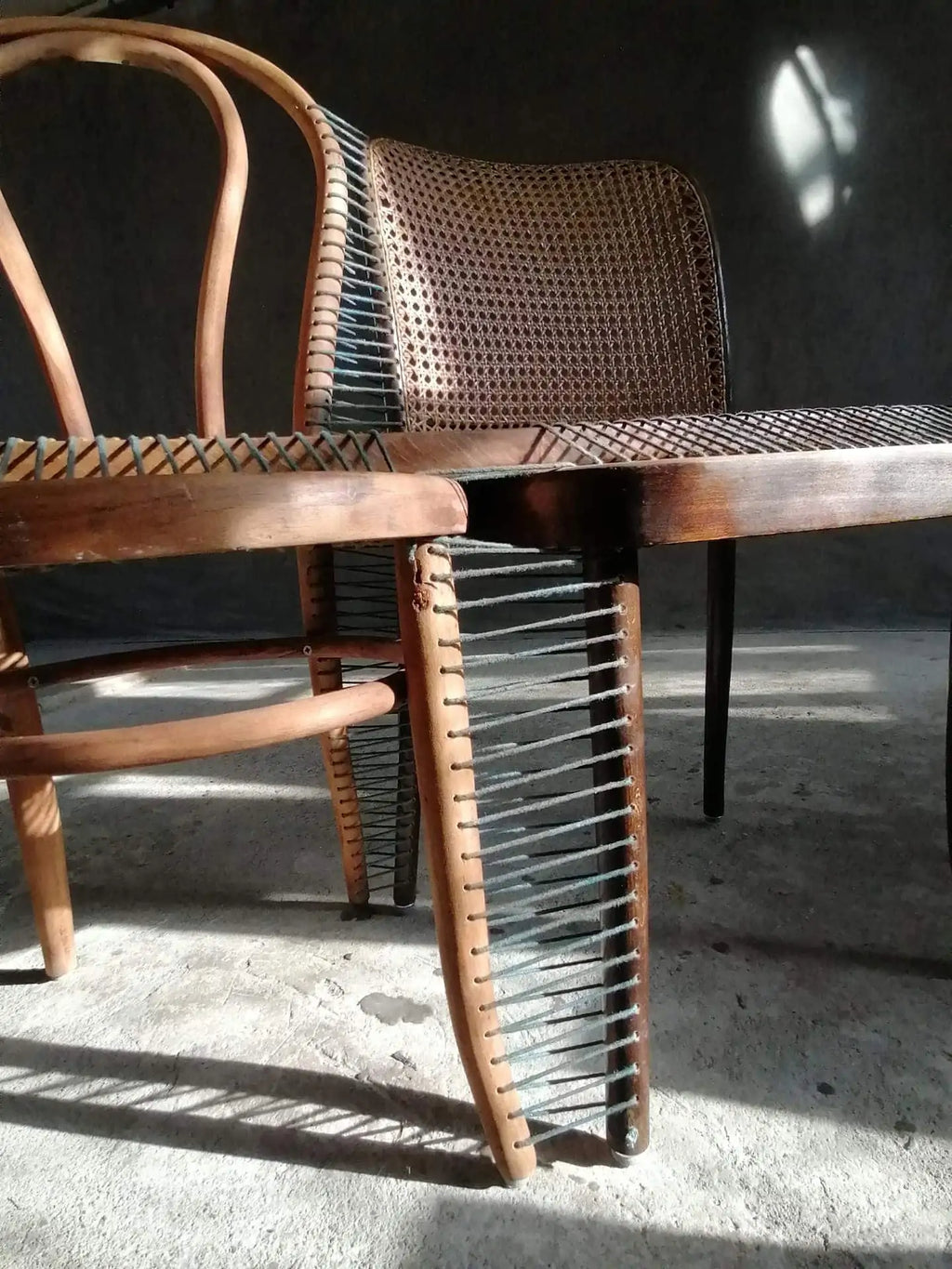 Stitched Together Double Seat
