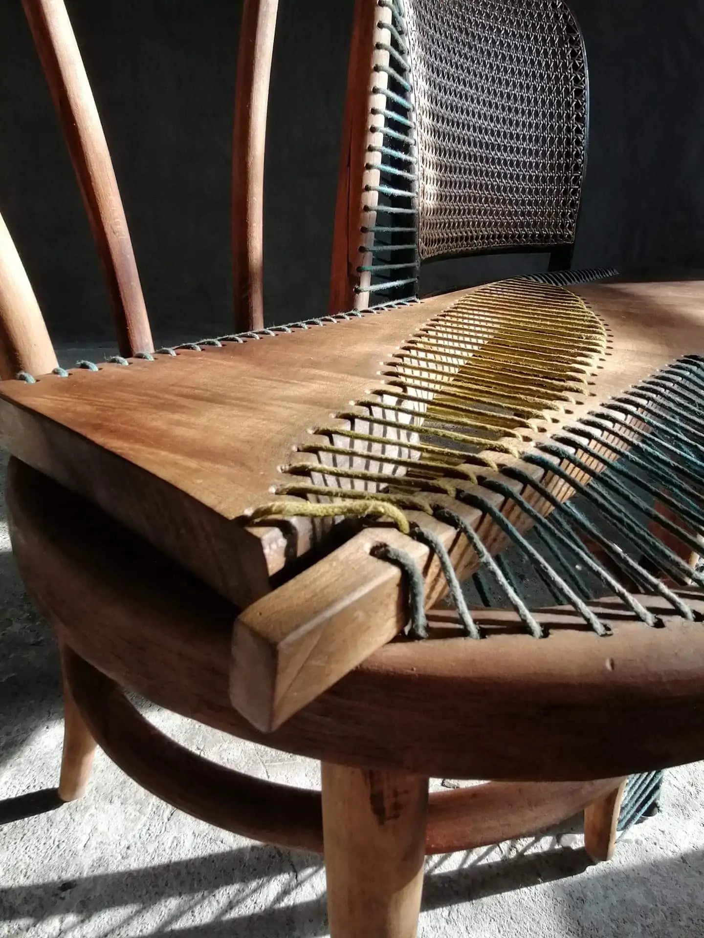 Stitched Together Double Seat