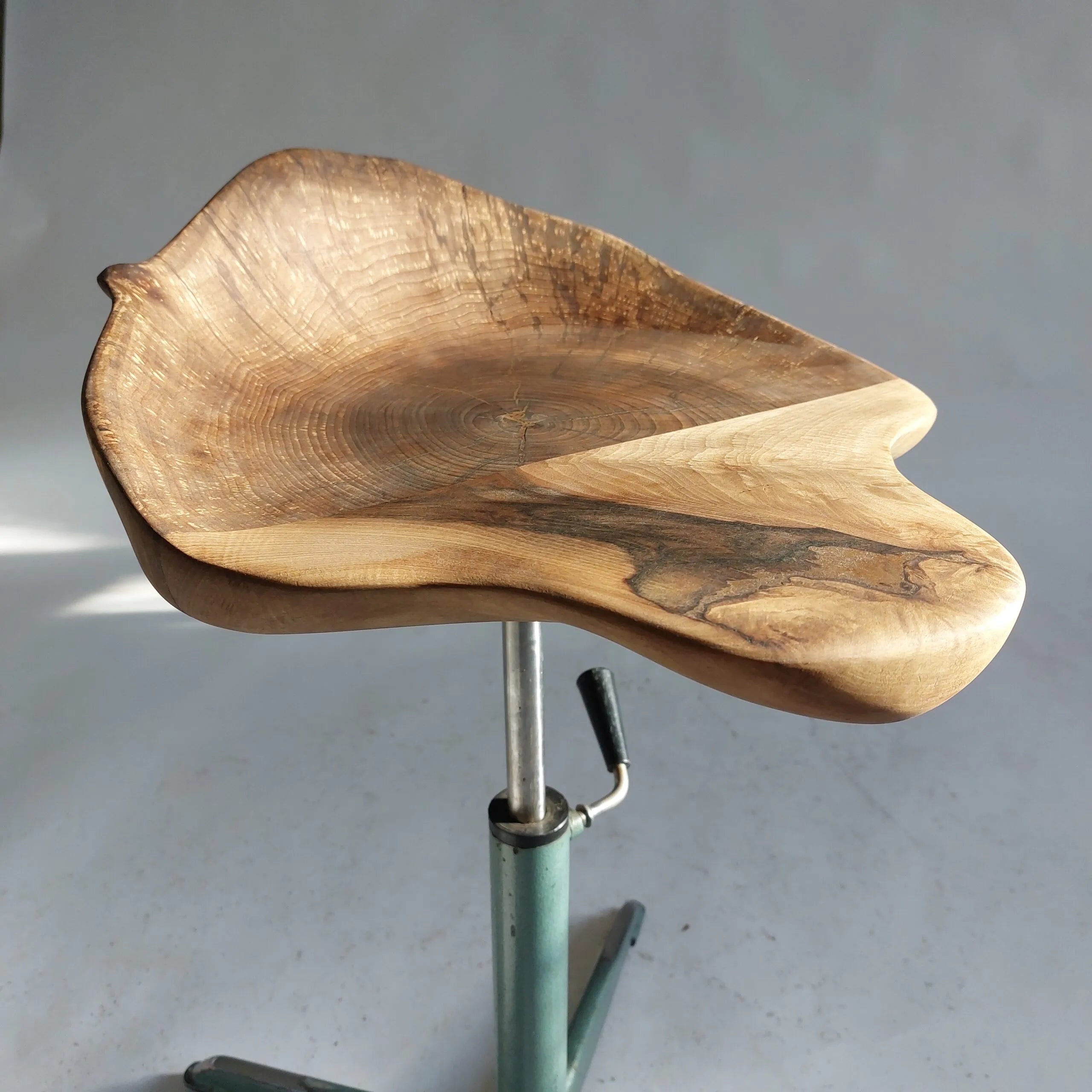 Industrial Walnut Stool