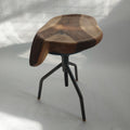 Hand-Carved Walnut Sculptural Seat