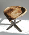 Hand-Carved Sculptural Seat - Walnut & Stool No. 4