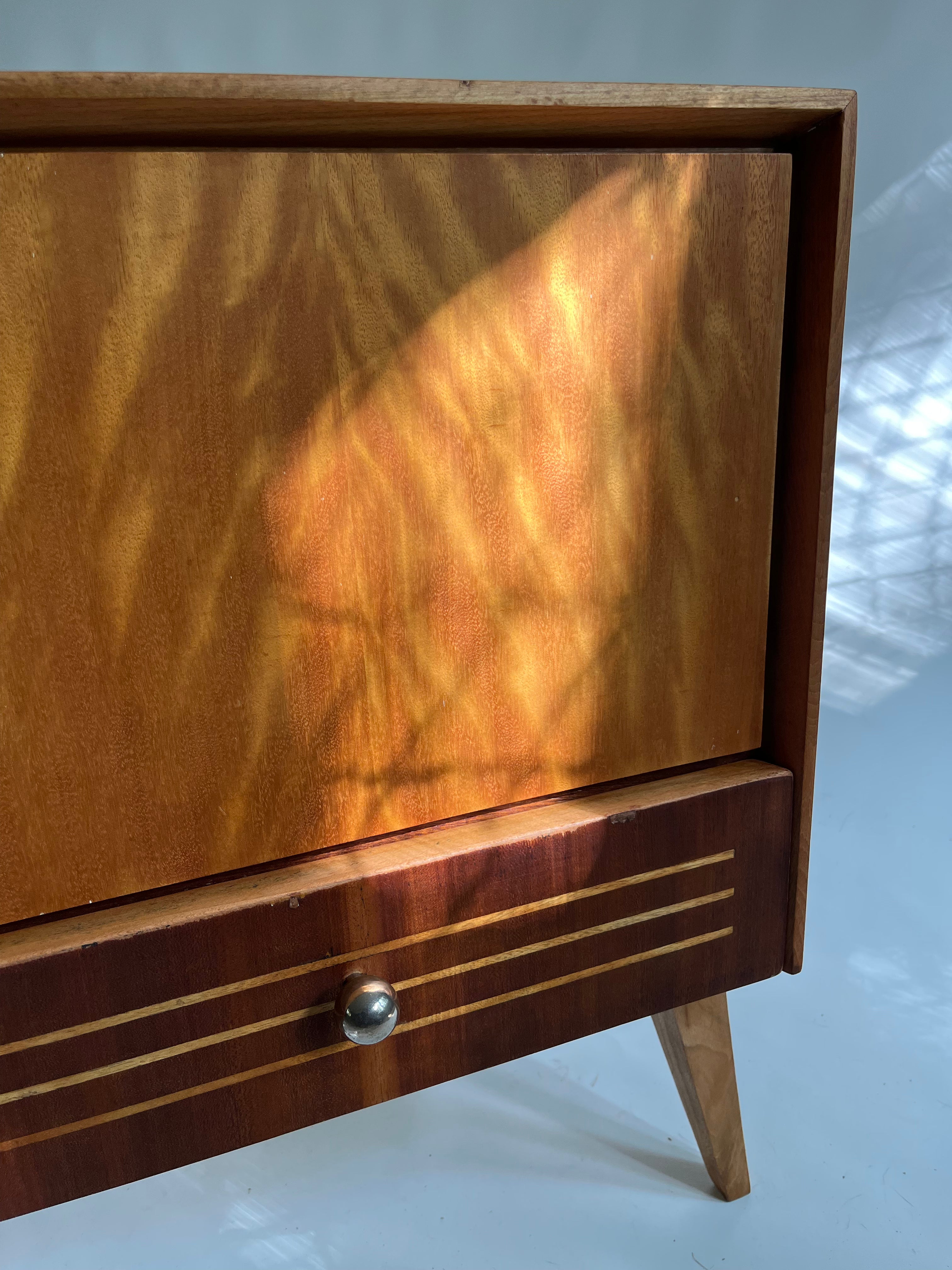 Striped 70s Bedside Table