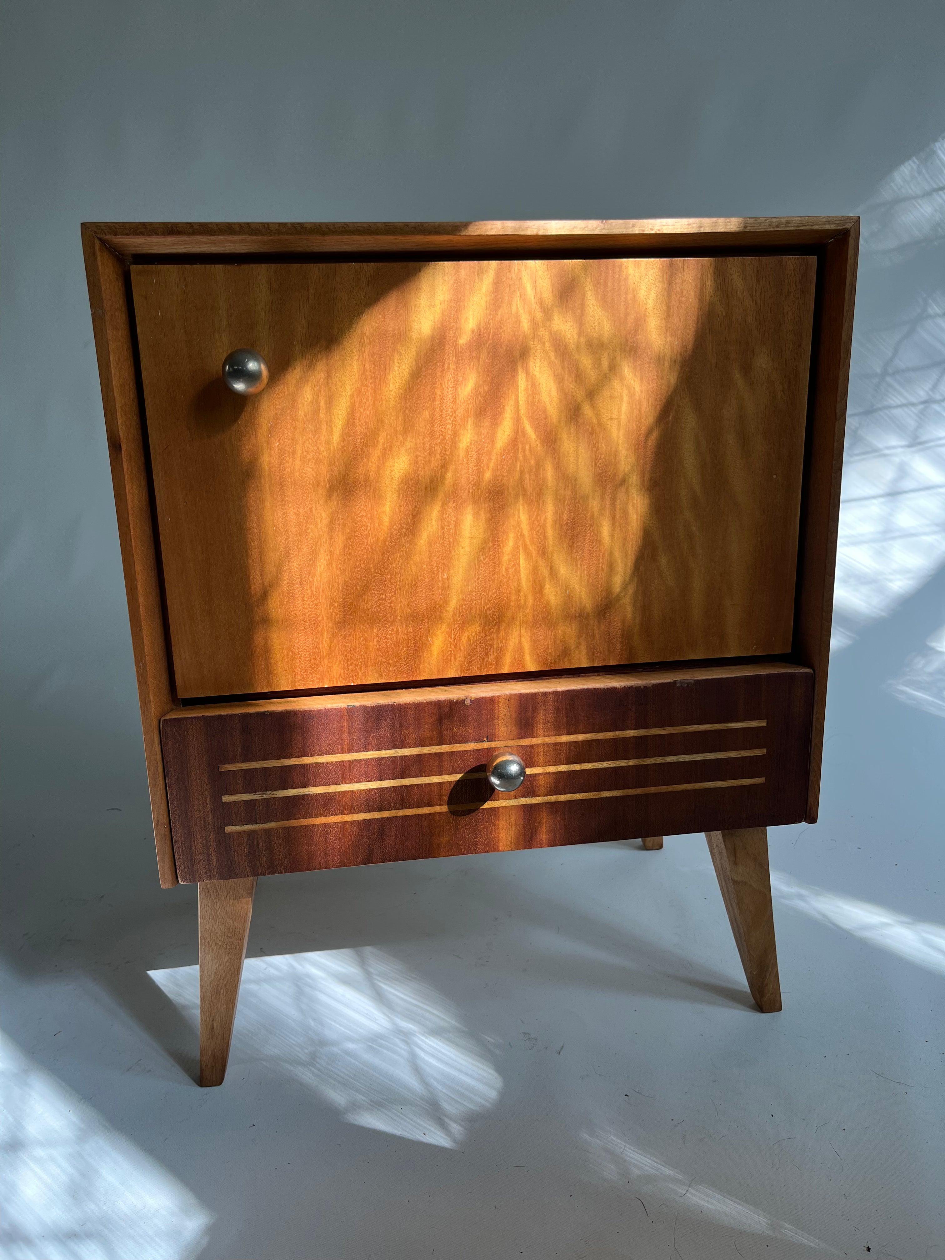 Striped 70s Bedside Table