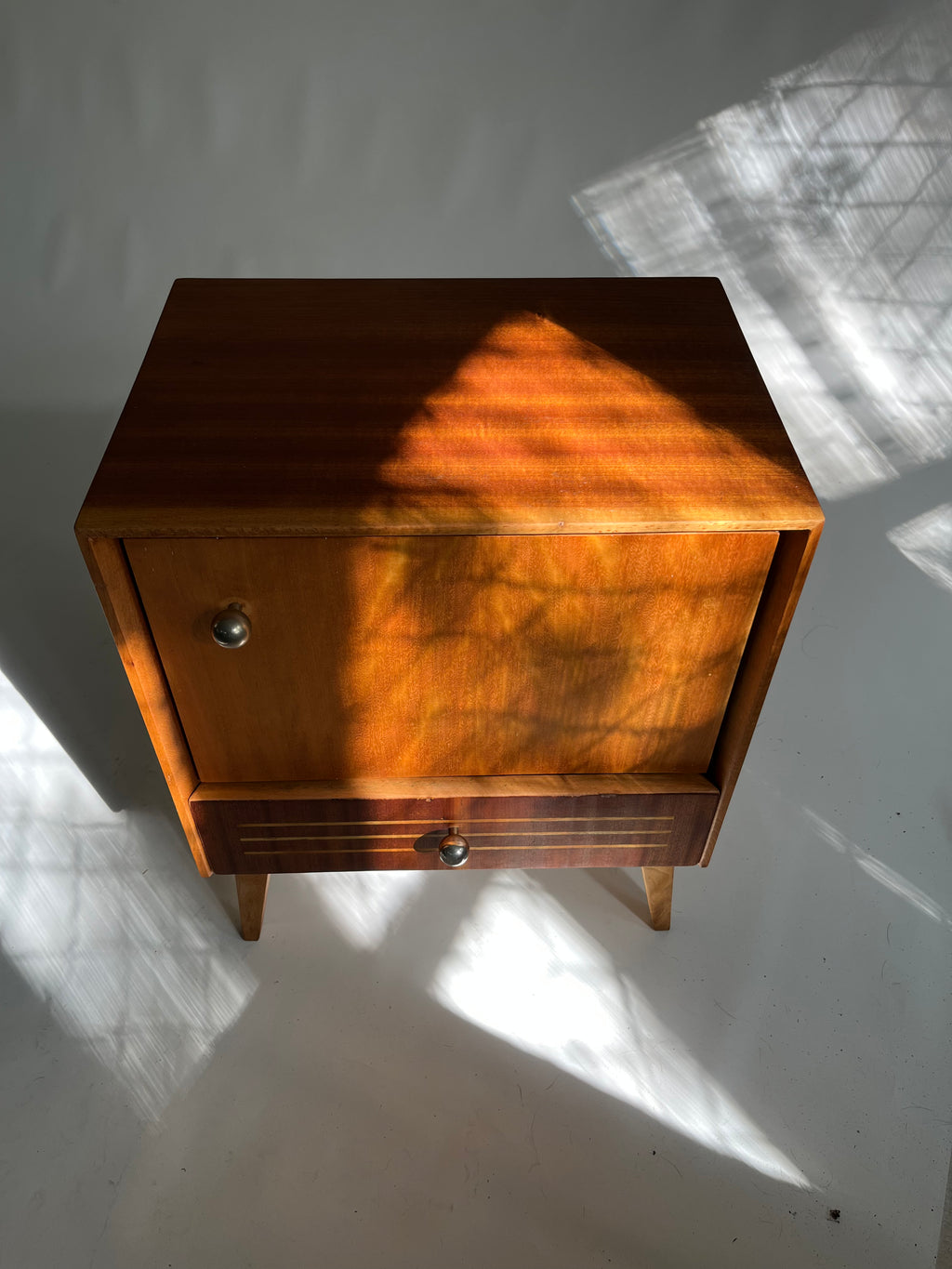 Striped 70s Bedside Table
