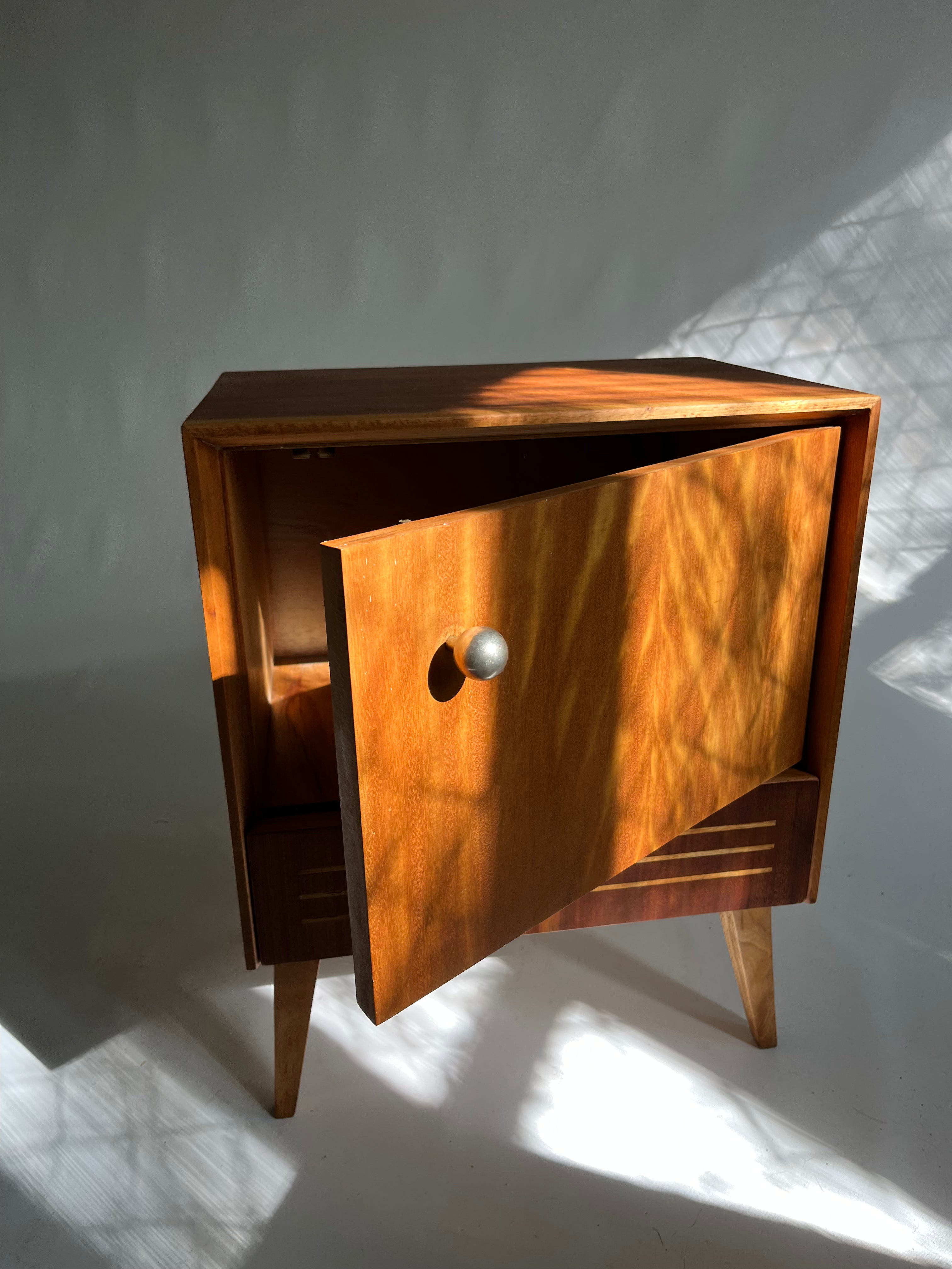 Striped 70s Bedside Table