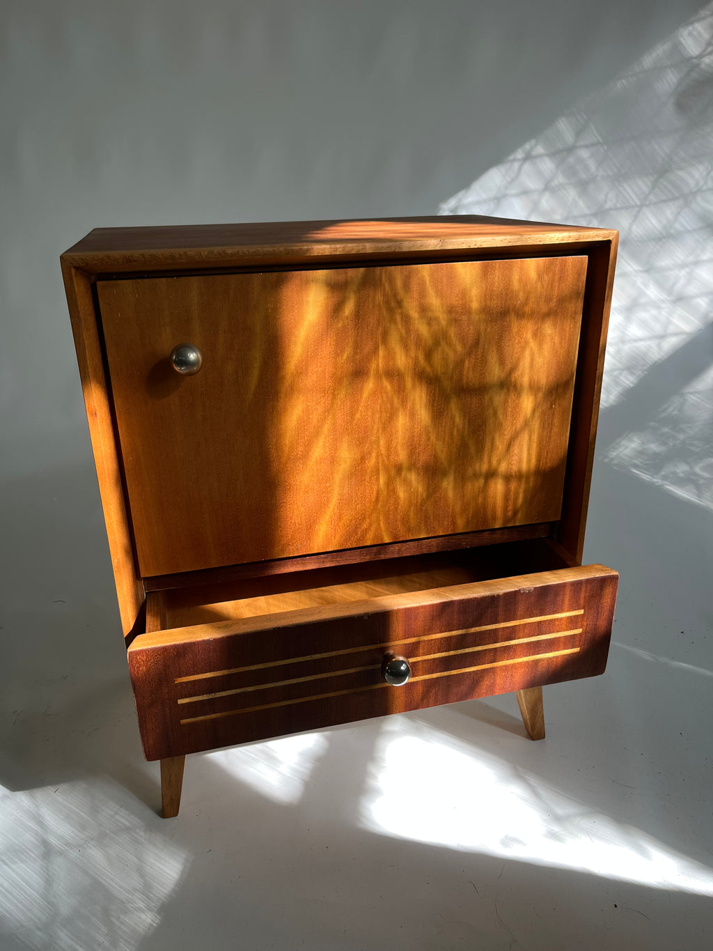 Striped 70s Bedside Table