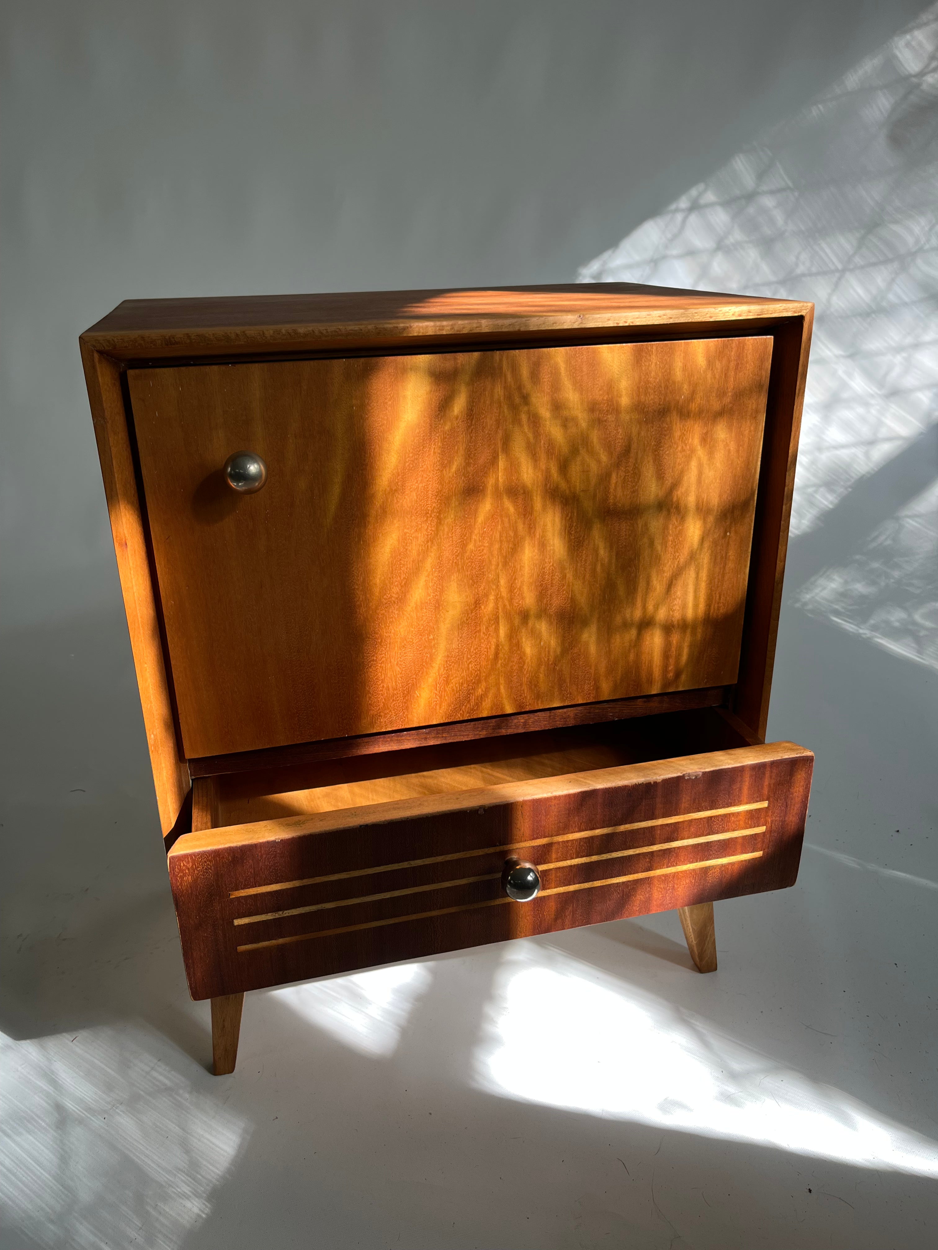 Striped 70s Bedside Table