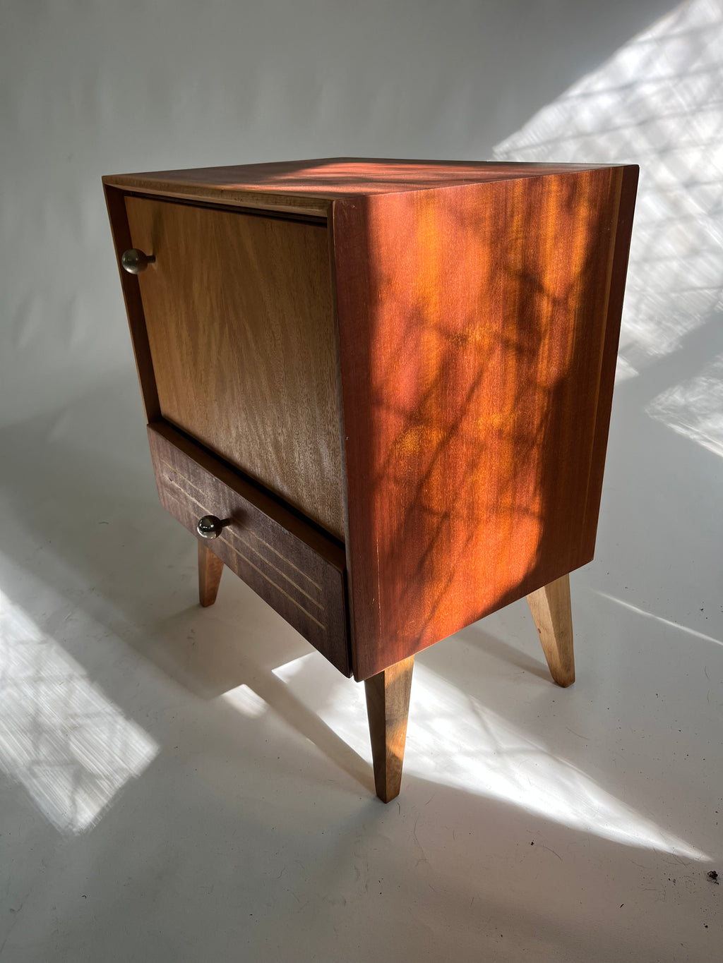 Striped 70s Bedside Table