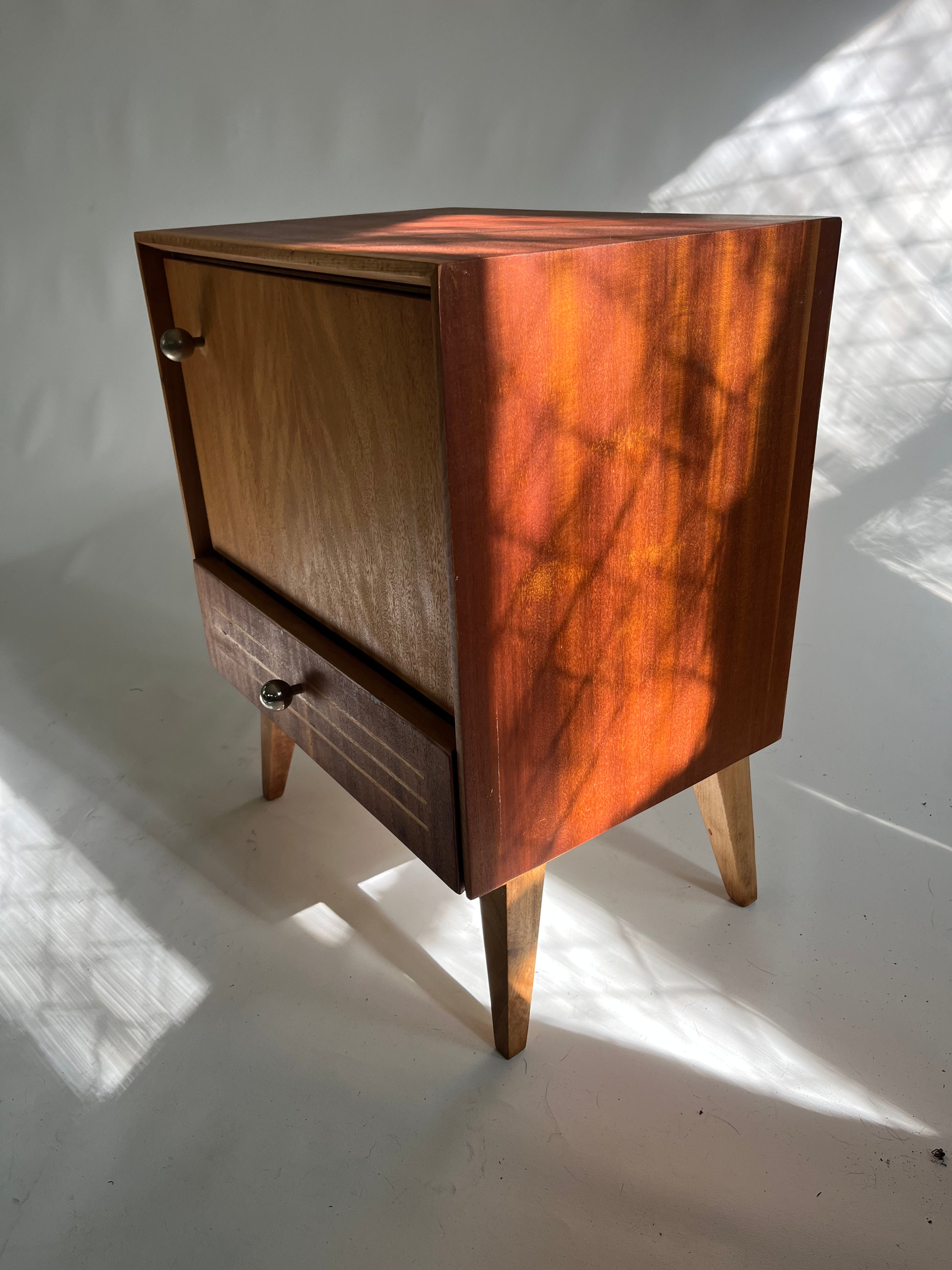 Striped 70s Bedside Table