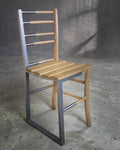 Cyborg Chair – Reclaimed Wood & Steel Frame Dining Chair