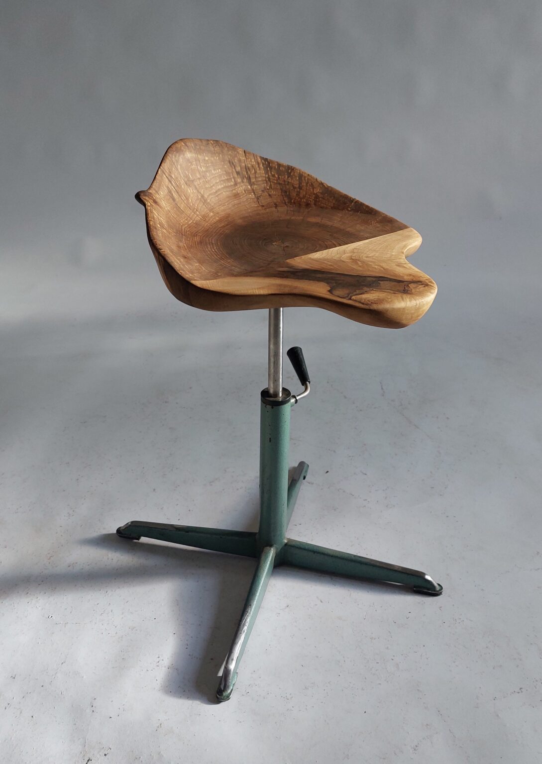 Industrial Walnut Stool